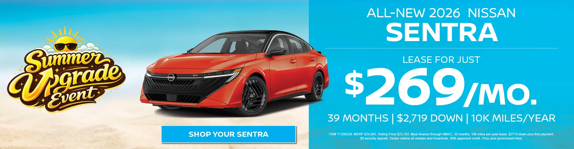 Special offer on    New 2026 Nissan Sentra
